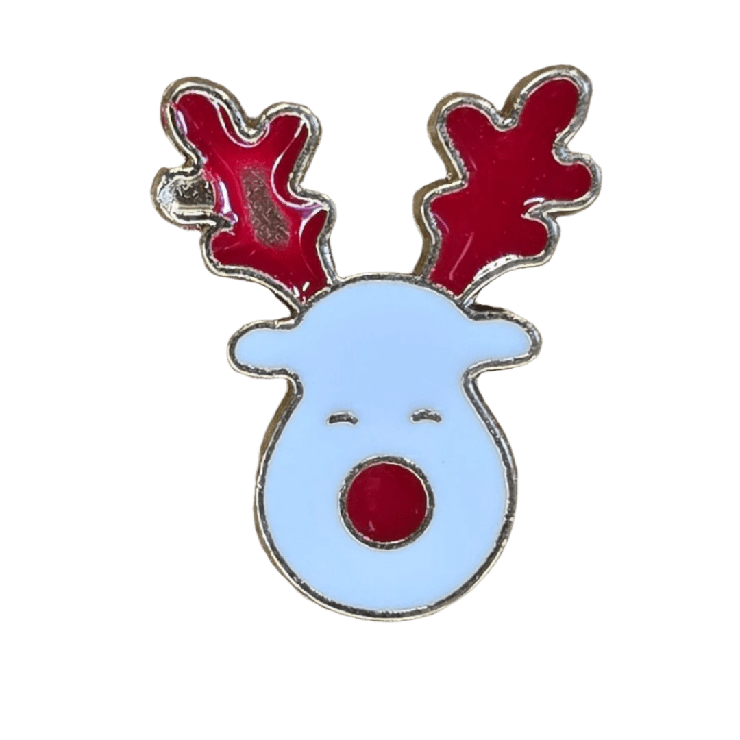 Snow Reindeer Pin - Glitz & Gleam - Brooches - Coastal Charm Creators