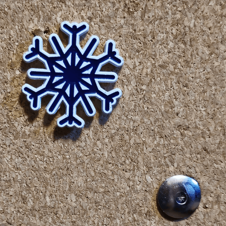 Snowy Snowflake Pin - Glitz & Gleam - Brooches - Coastal Charm Creators