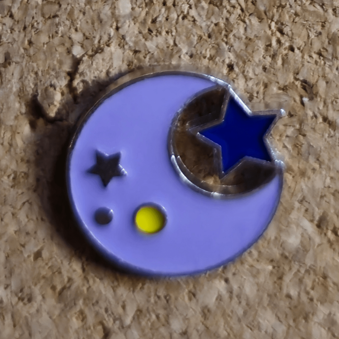 Space Moon Pin - Glitz & Gleam - Brooches - Coastal Charm Creators