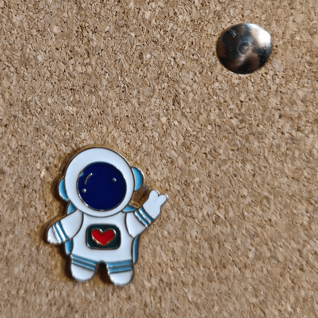 Spaceman Peace & Love Pin - Glitz & Gleam - Brooches - Coastal Charm Creators