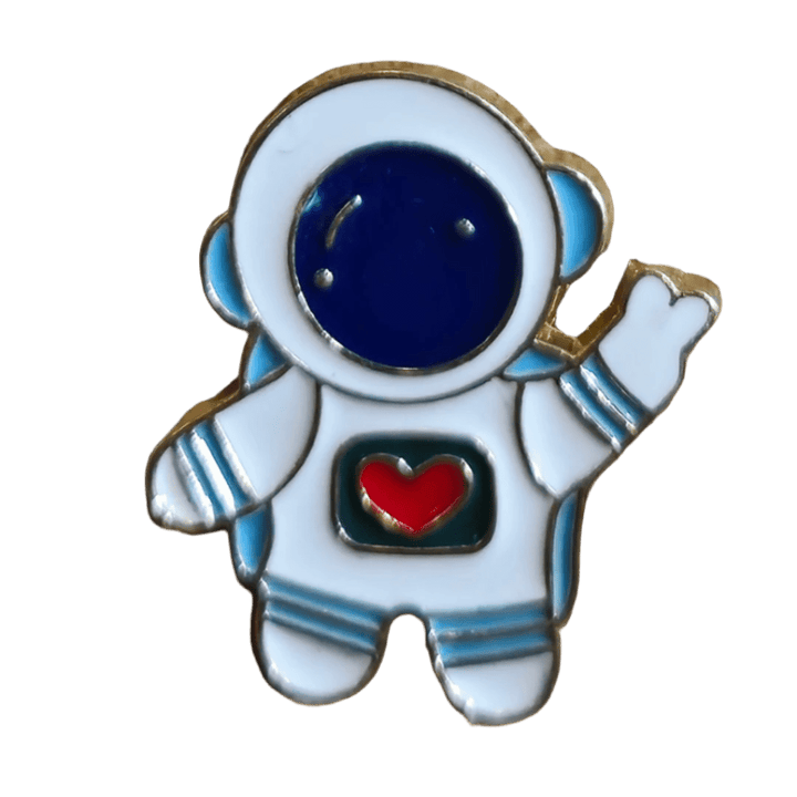 Spaceman Peace & Love Pin - Glitz & Gleam - Brooches - Coastal Charm Creators