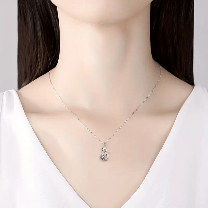 Swan Diamond Motiff Necklace - Diamond Dew - Necklace - Coastal Charm Creators