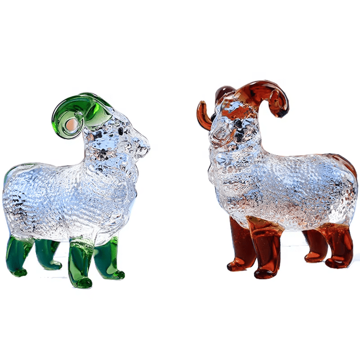 The Rearing Ram Glass Art - Lumina Luxe - Handblown Glass - Coastal Charm Creators