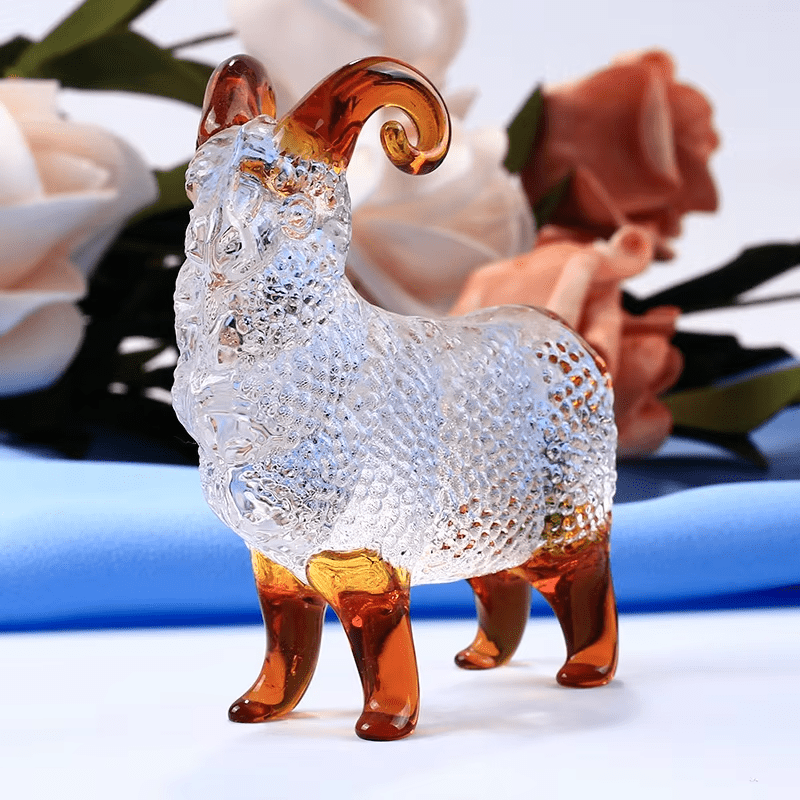 The Rearing Ram Glass Art - Lumina Luxe - Handblown Glass - Coastal Charm Creators