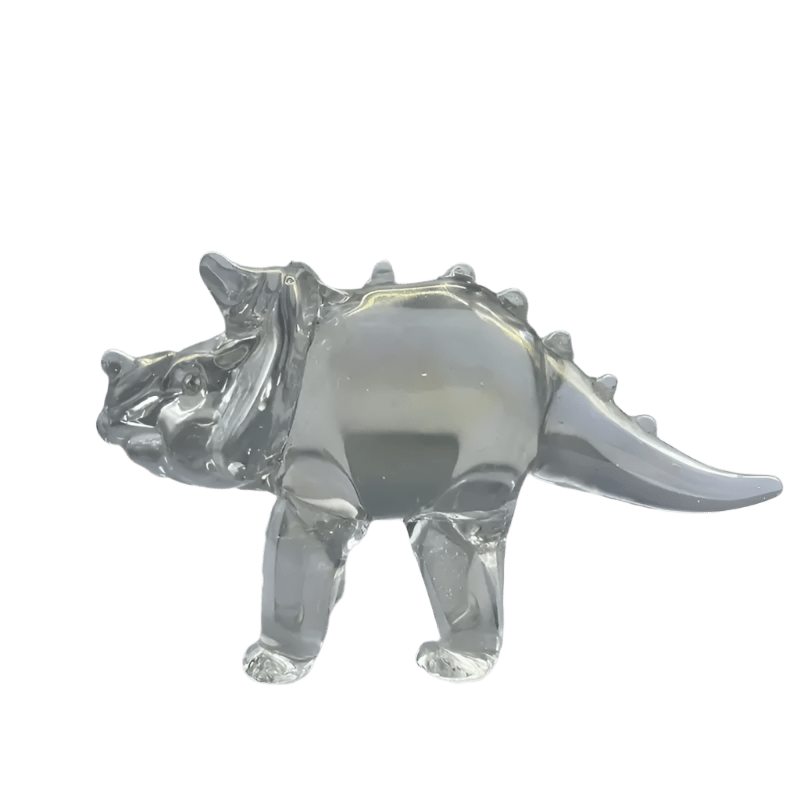 Triceratops Tyrant Glass Art - Lumina Luxe - Handblown Glass - Coastal Charm Creators