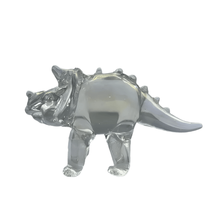 Triceratops Tyrant Glass Art - Lumina Luxe - Handblown Glass - Coastal Charm Creators