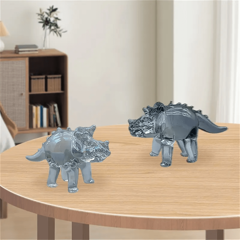 Triceratops Tyrant Glass Art - Lumina Luxe - Handblown Glass - Coastal Charm Creators