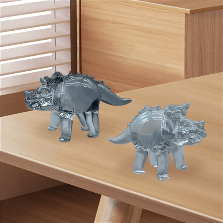 Triceratops Tyrant Glass Art - Lumina Luxe - Handblown Glass - Coastal Charm Creators