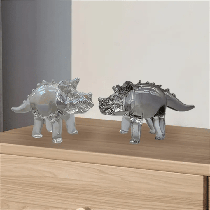 Triceratops Tyrant Glass Art - Lumina Luxe - Handblown Glass - Coastal Charm Creators