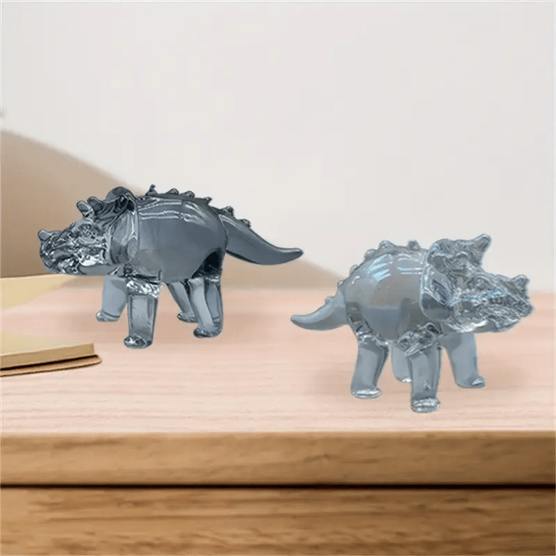 Triceratops Tyrant Glass Art - Lumina Luxe - Handblown Glass - Coastal Charm Creators