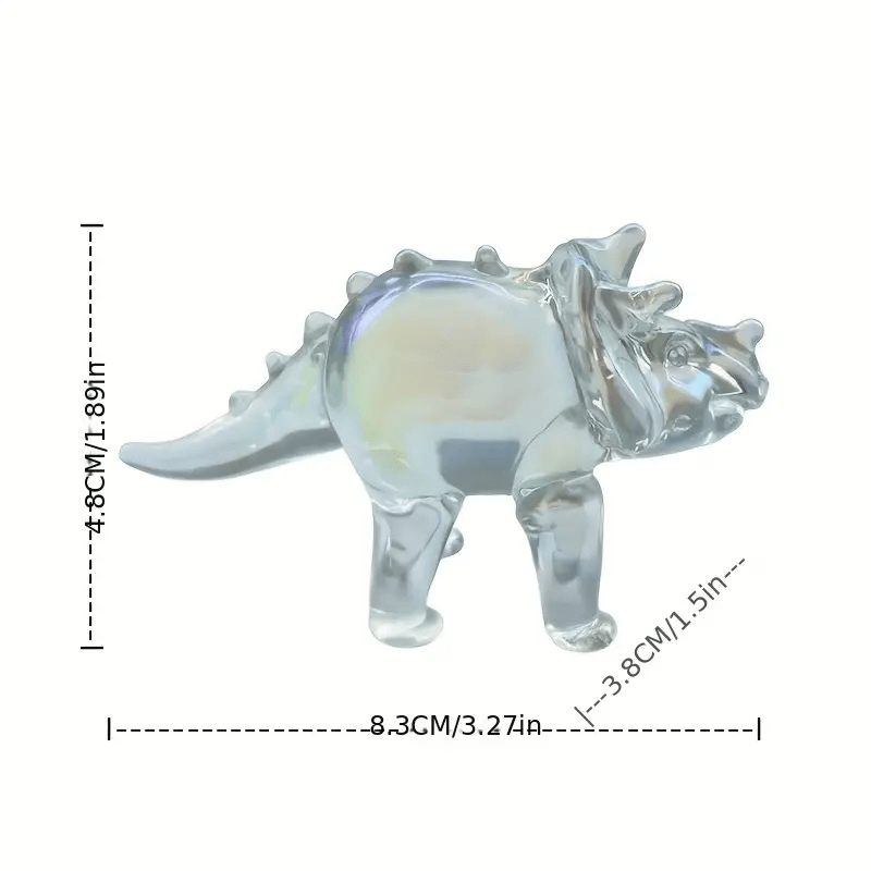 Triceratops Tyrant Glass Art - Lumina Luxe - Handblown Glass - Coastal Charm Creators