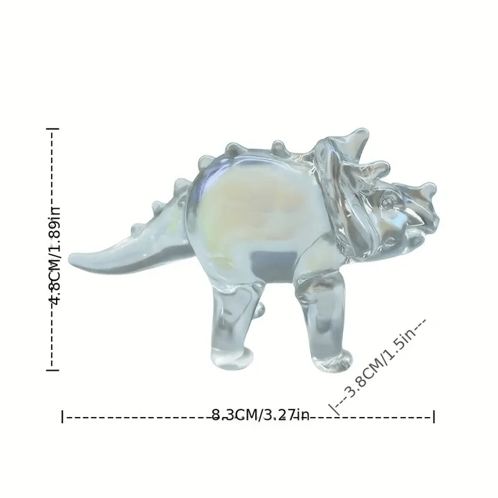 Triceratops Tyrant Glass Art - Lumina Luxe - Handblown Glass - Coastal Charm Creators