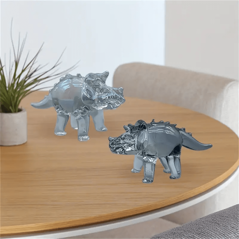 Triceratops Tyrant Glass Art - Lumina Luxe - Handblown Glass - Coastal Charm Creators