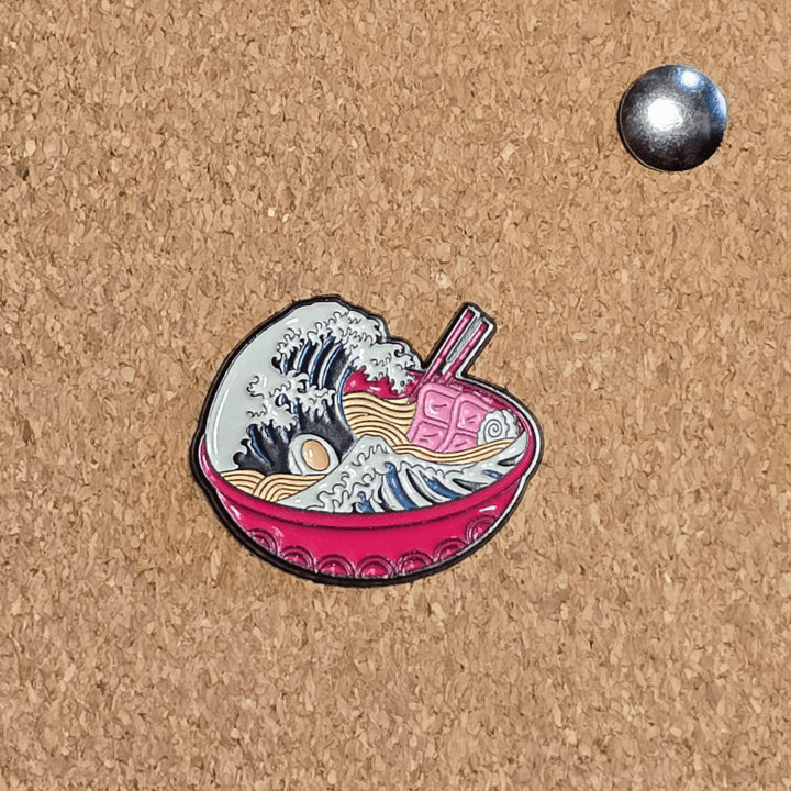 Tsunramen Tsunami Ramen Vapor Wave Pin - Glitz & Gleam - Brooches - Coastal Charm Creators