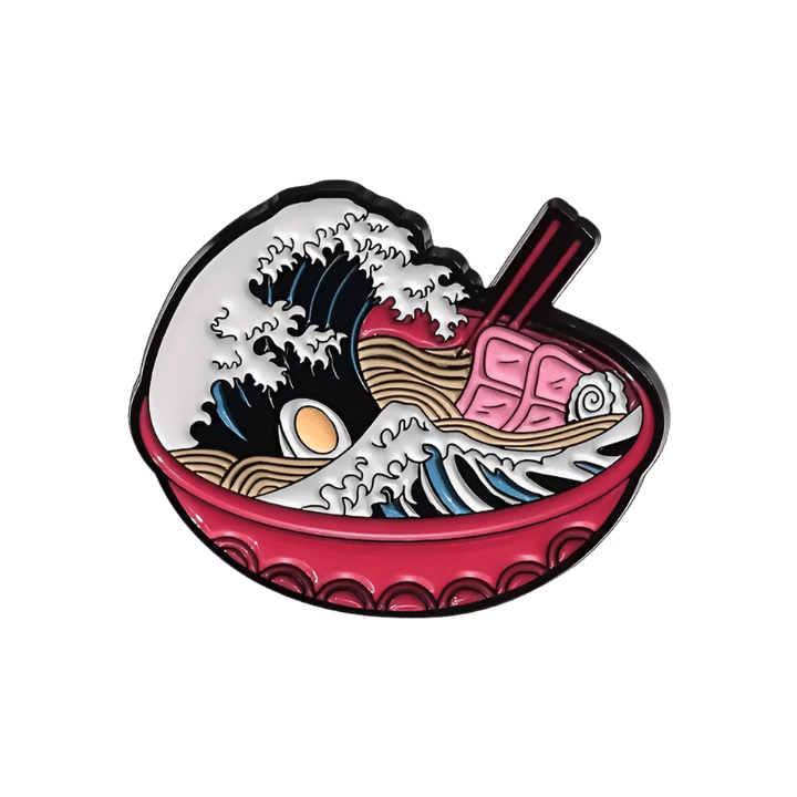 Tsunramen Tsunami Ramen Vapor Wave Pin - Glitz & Gleam - Brooches - Coastal Charm Creators