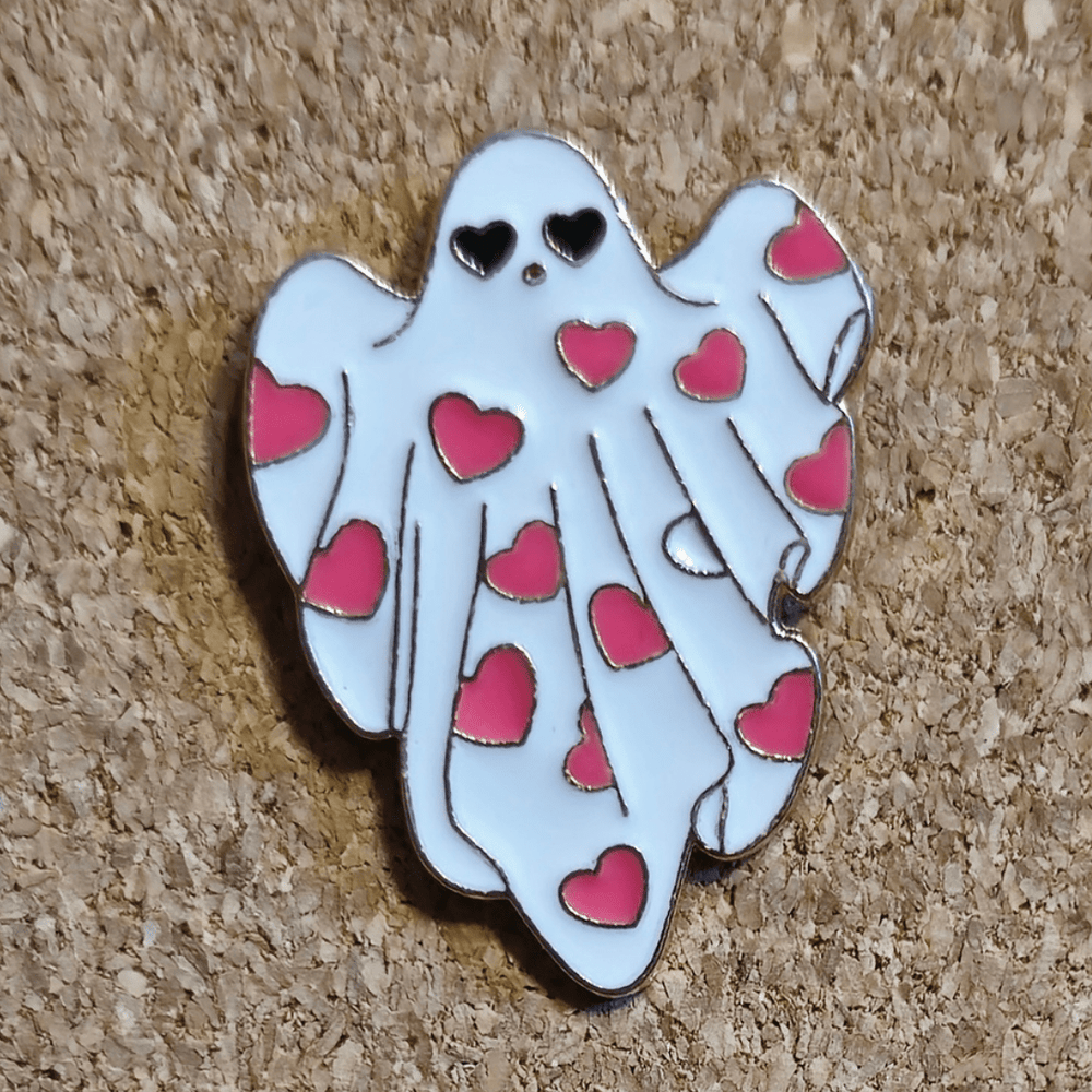 Valentine's Ghost Pin - Glitz & Gleam - Brooches - Coastal Charm Creators