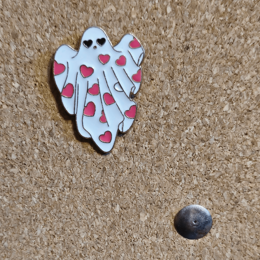 Valentine's Ghost Pin - Glitz & Gleam - Brooches - Coastal Charm Creators