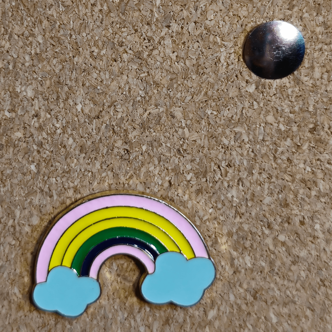 Vapor Wave Rainbow Pin - Glitz & Gleam - Brooches - Coastal Charm Creators