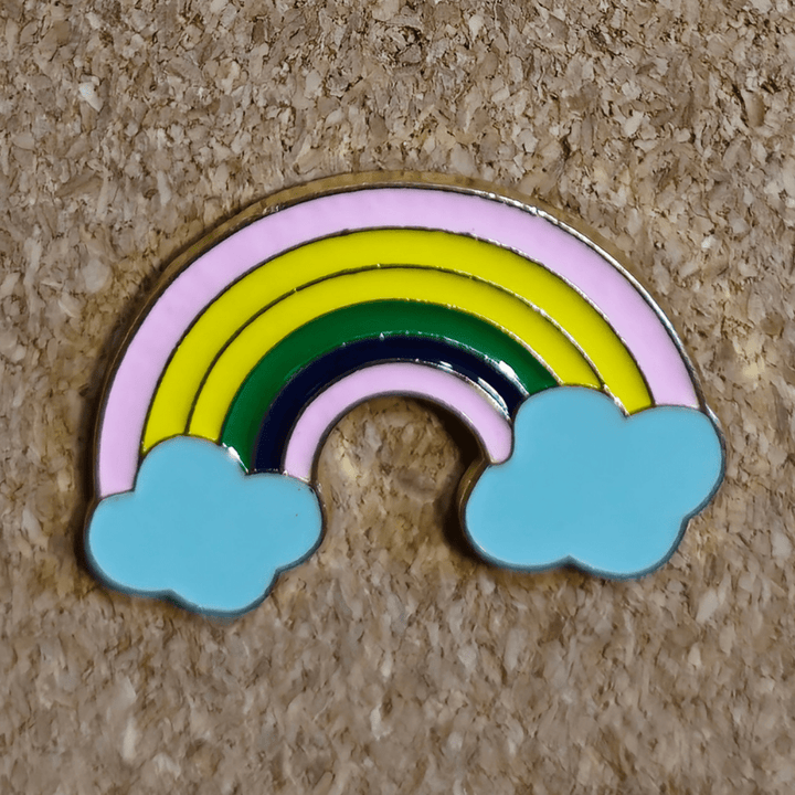 Vapor Wave Rainbow Pin - Glitz & Gleam - Brooches - Coastal Charm Creators