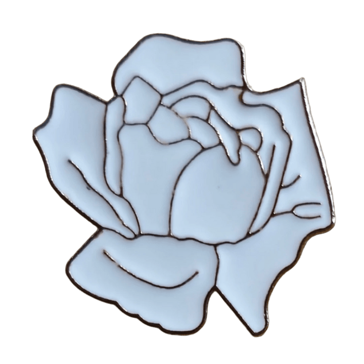 White Rose Pin - Glitz & Gleam - Brooches - Coastal Charm Creators