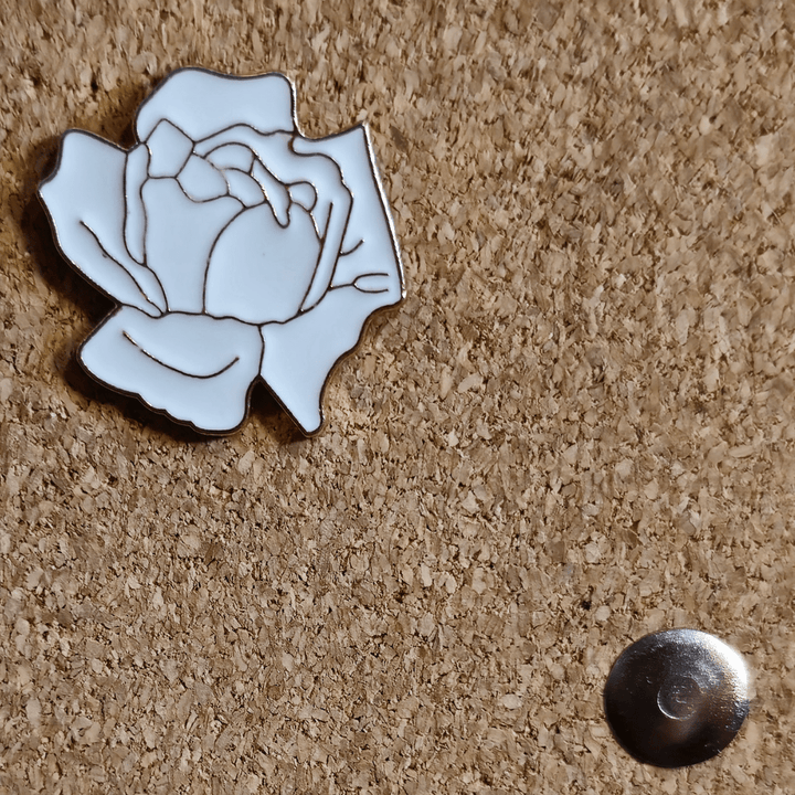 White Rose Pin - Glitz & Gleam - Brooches - Coastal Charm Creators