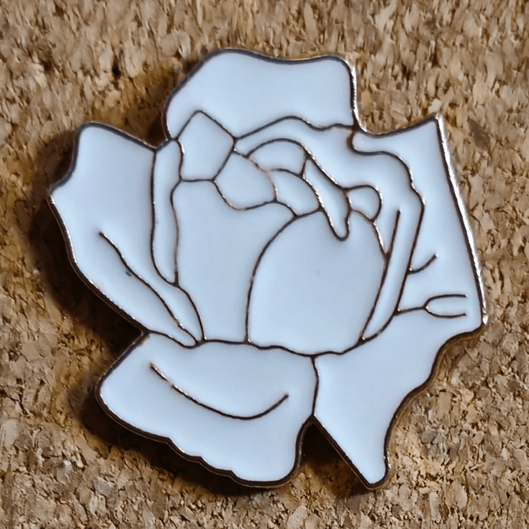 White Rose Pin - Glitz & Gleam - Brooches - Coastal Charm Creators