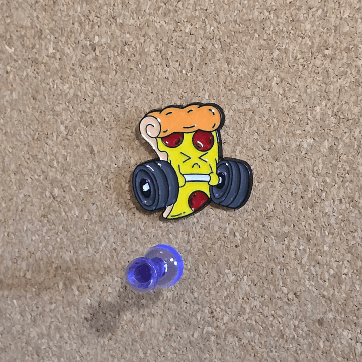 Workout Pizza Pin - Glitz & Gleam - Brooches - Coastal Charm Creators