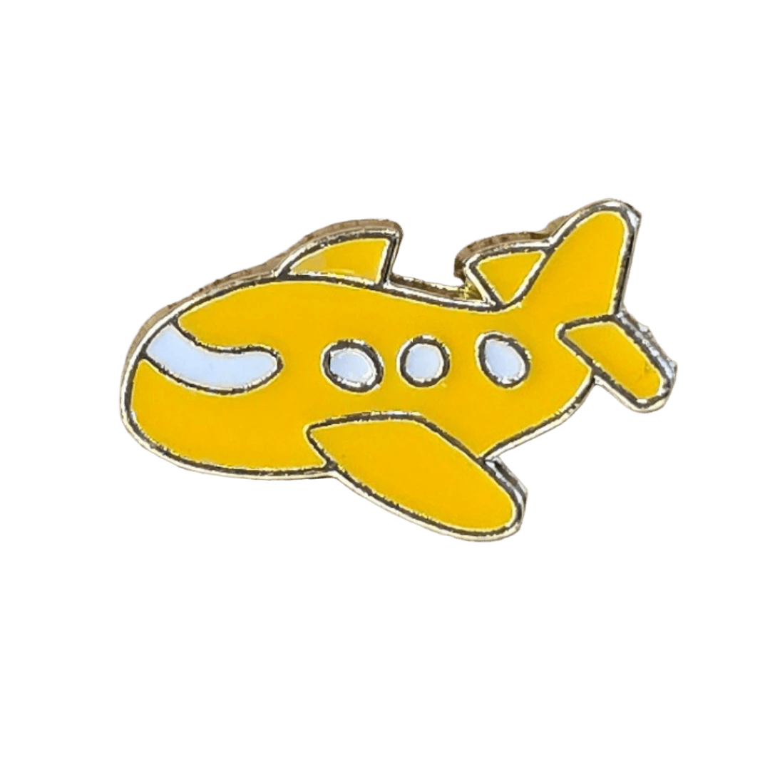 Yellow Plane Pin - Glitz & Gleam - Brooches - Coastal Charm Creators